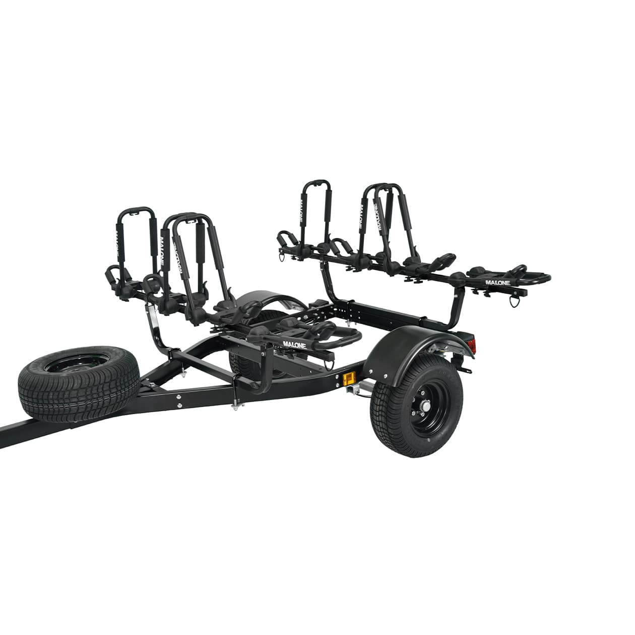 malone MPG442G2-BLK microsport off-road trailer 4 kayaks close up