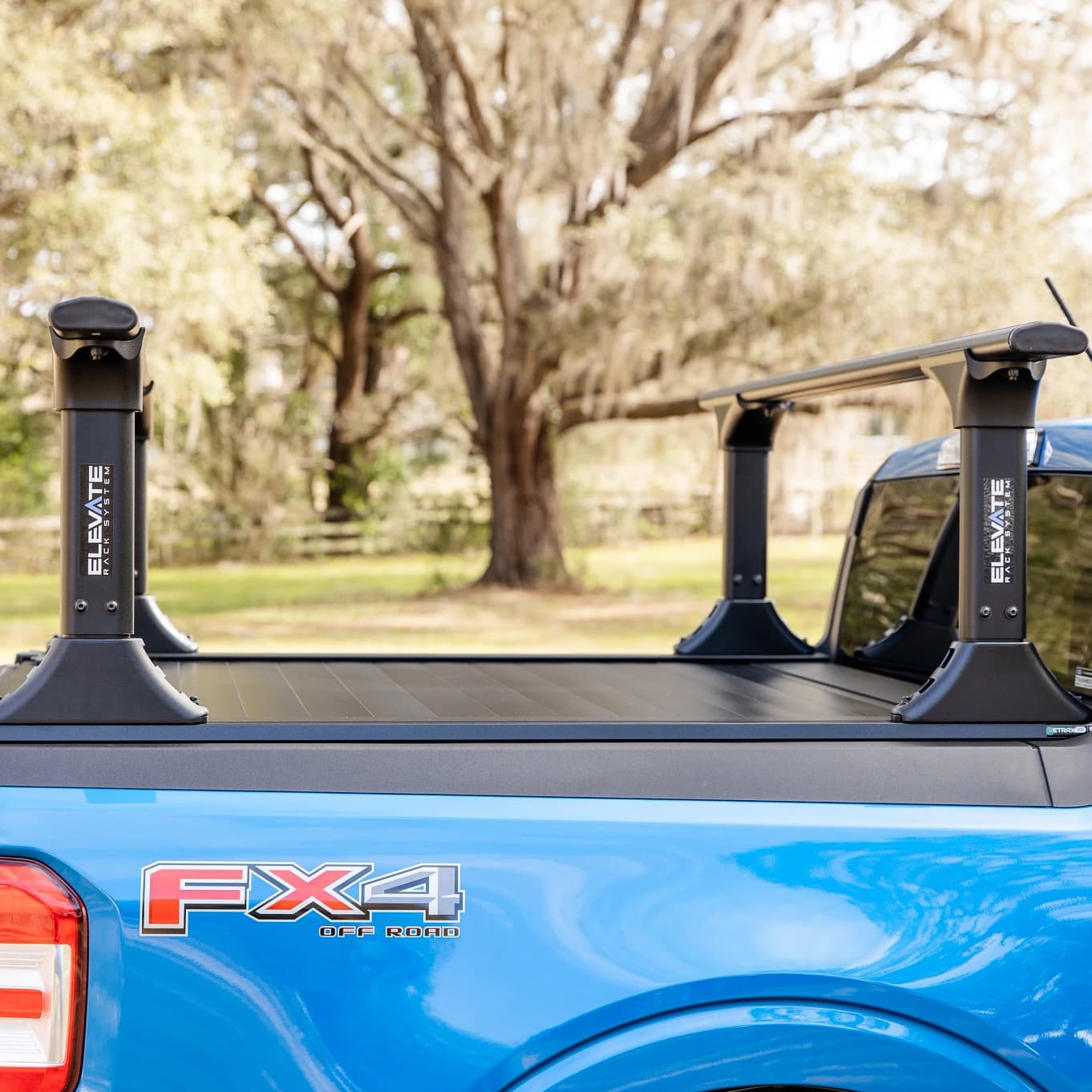 RetraxPro XR Tonneau Cover - Elevate Truck Rack Side View