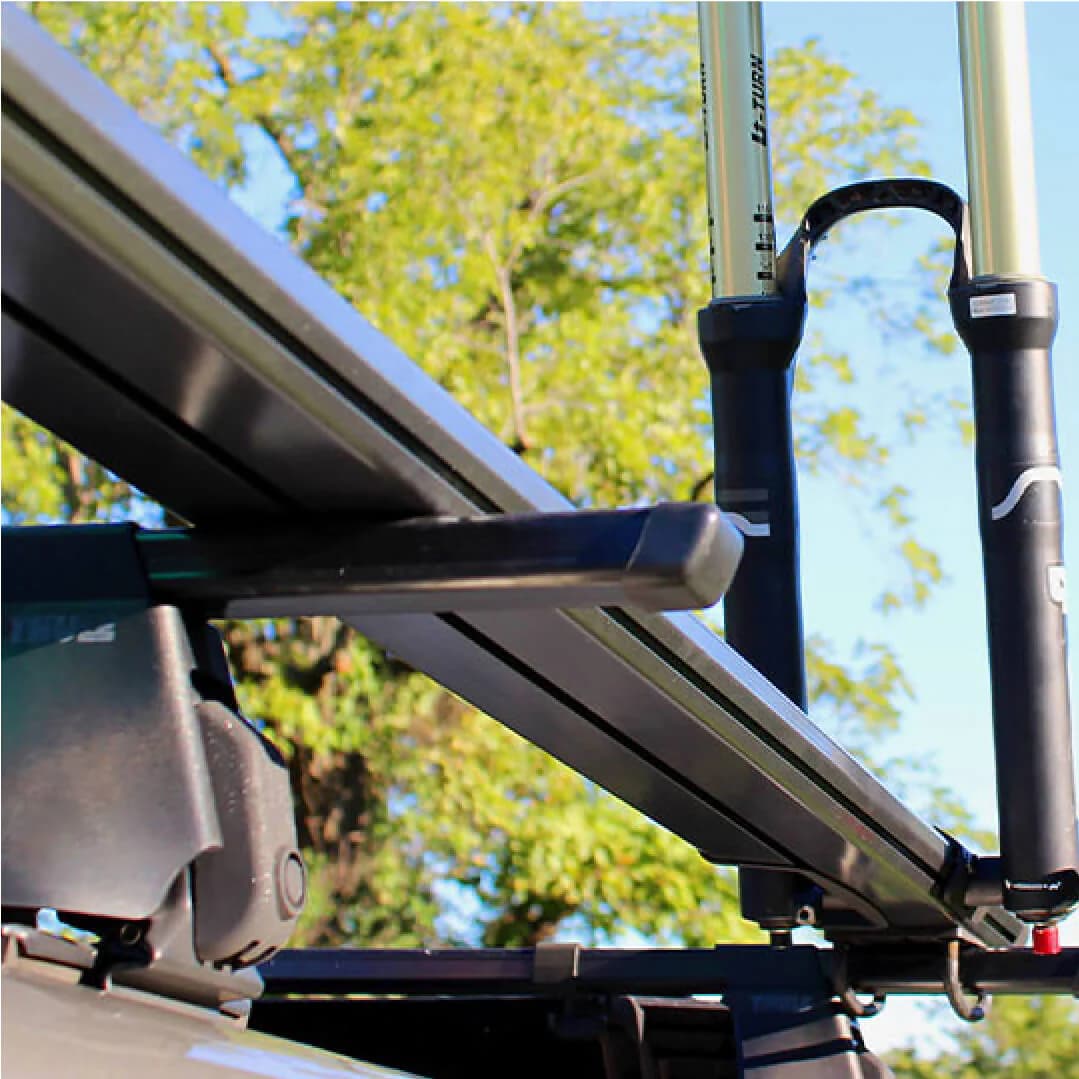 Kuat TRIO fork mount roof bike rack mounting hardware