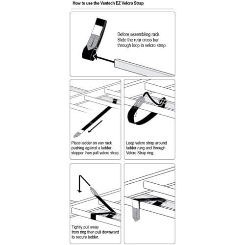 Vantech Nissan NV200 2013+ - 2 Bar Steel Ladder Racks H1602 7
