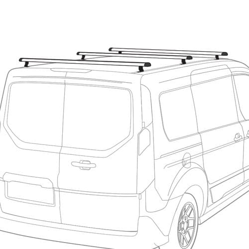 Vantech Ford Transit Connect 2014+ - 3 Bar Aluminum Ladder Racks J1203 2