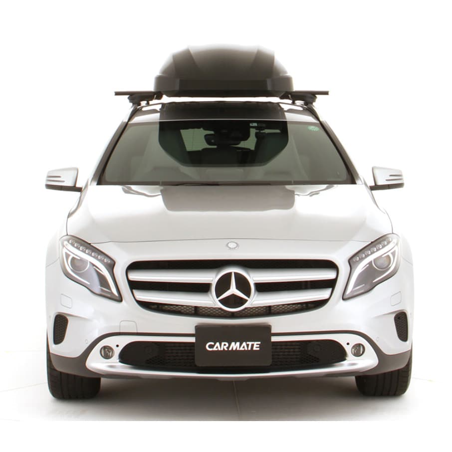 Inno Wedge Plus Cargo Box on White Mercedes front view