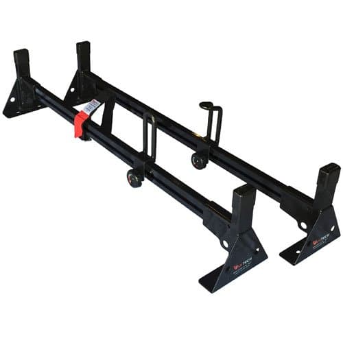 Vantech H1 Truck Cap Rack - 42" 2 Bar Aluminum Ladder Rack H1093 Black