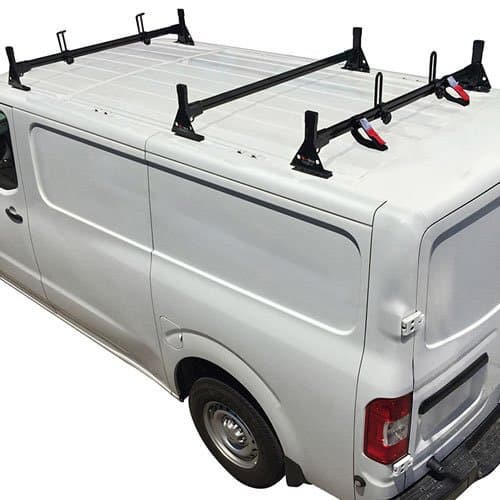 Vantech Nissan NV - 3 Bar Aluminum Ladder Racks H1313 Black